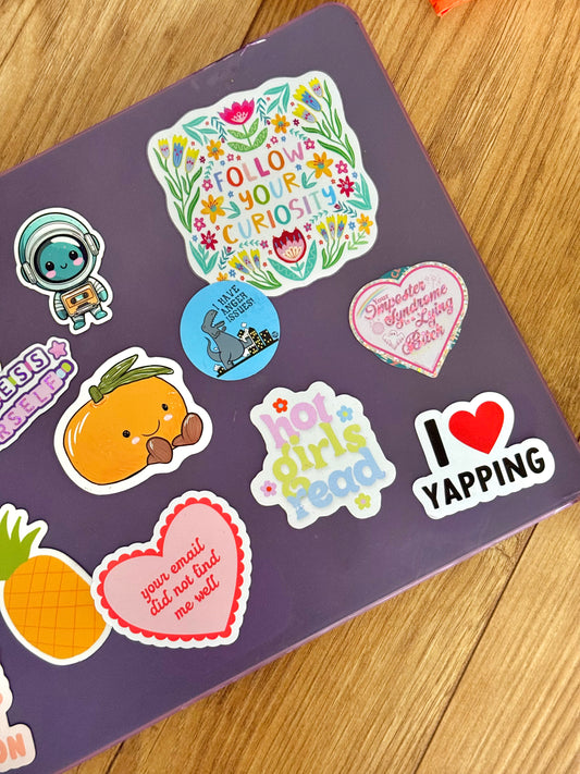 I Heart Yapping Sticker