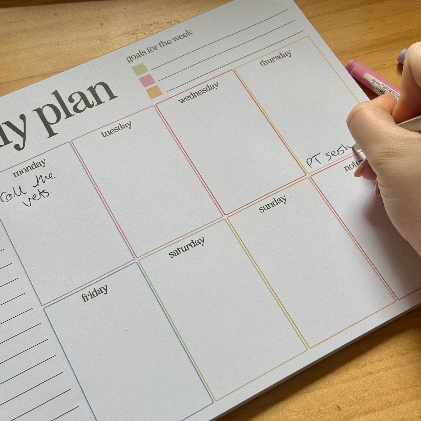 Weekly Planner A4 Desk Pad