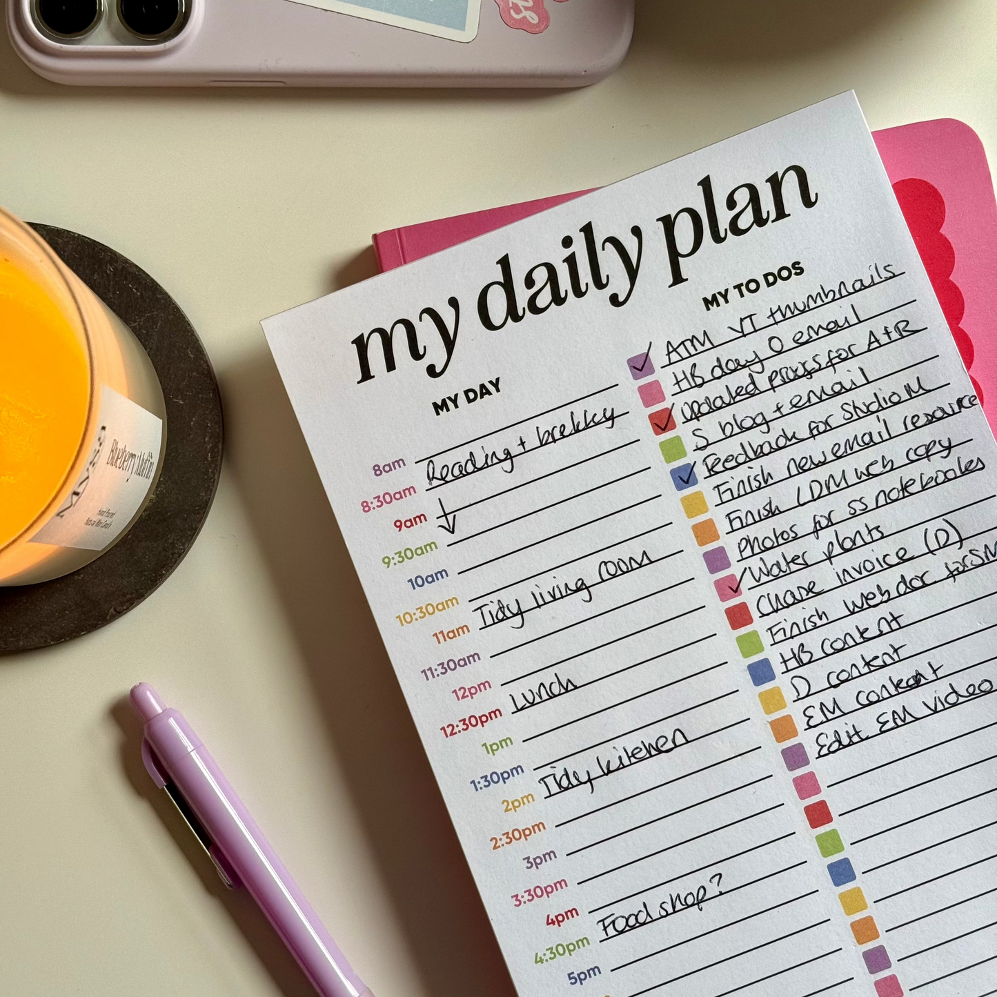 Daily Plan A5 To Do Notepad