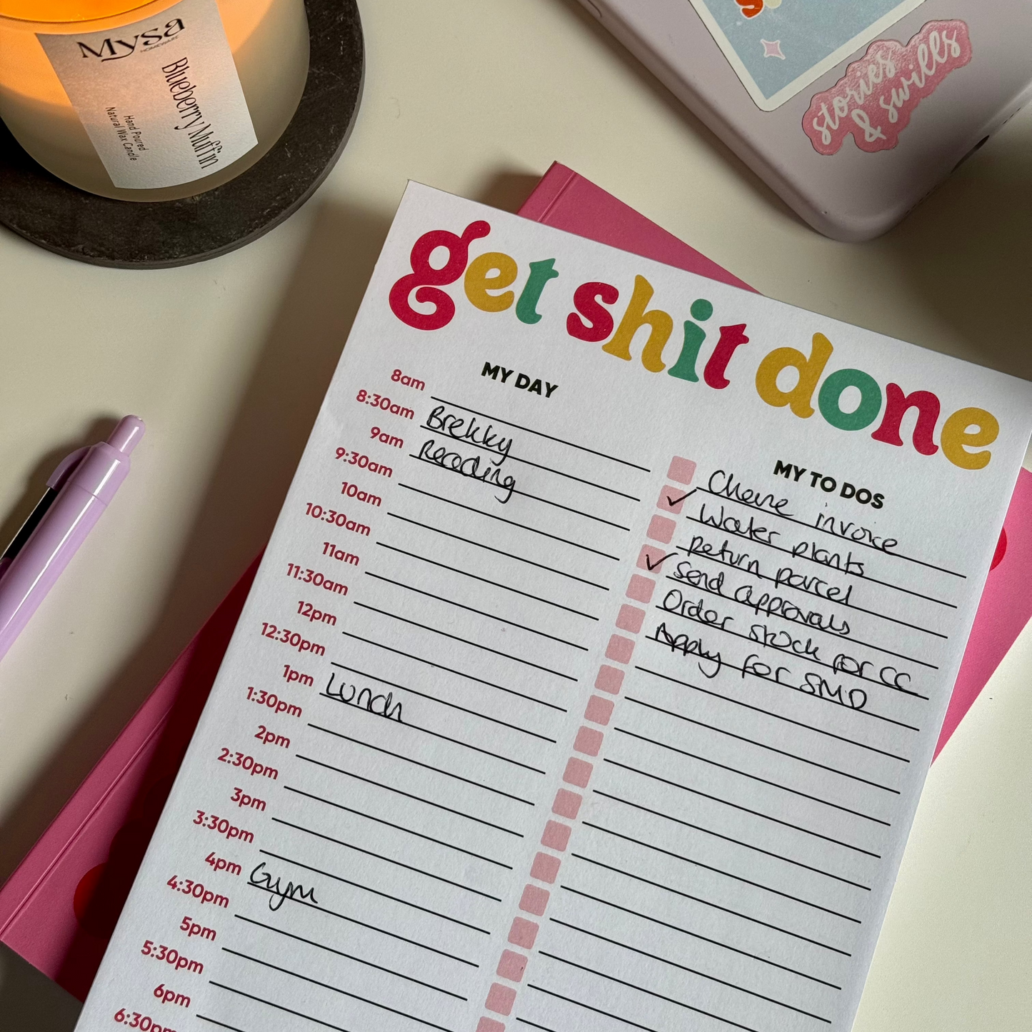 Get Shit Done A5 To Do Notepad