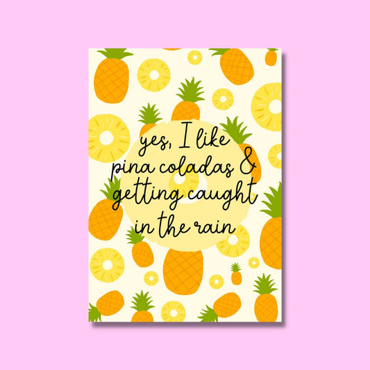 A5 Pina Colada Lyric Print