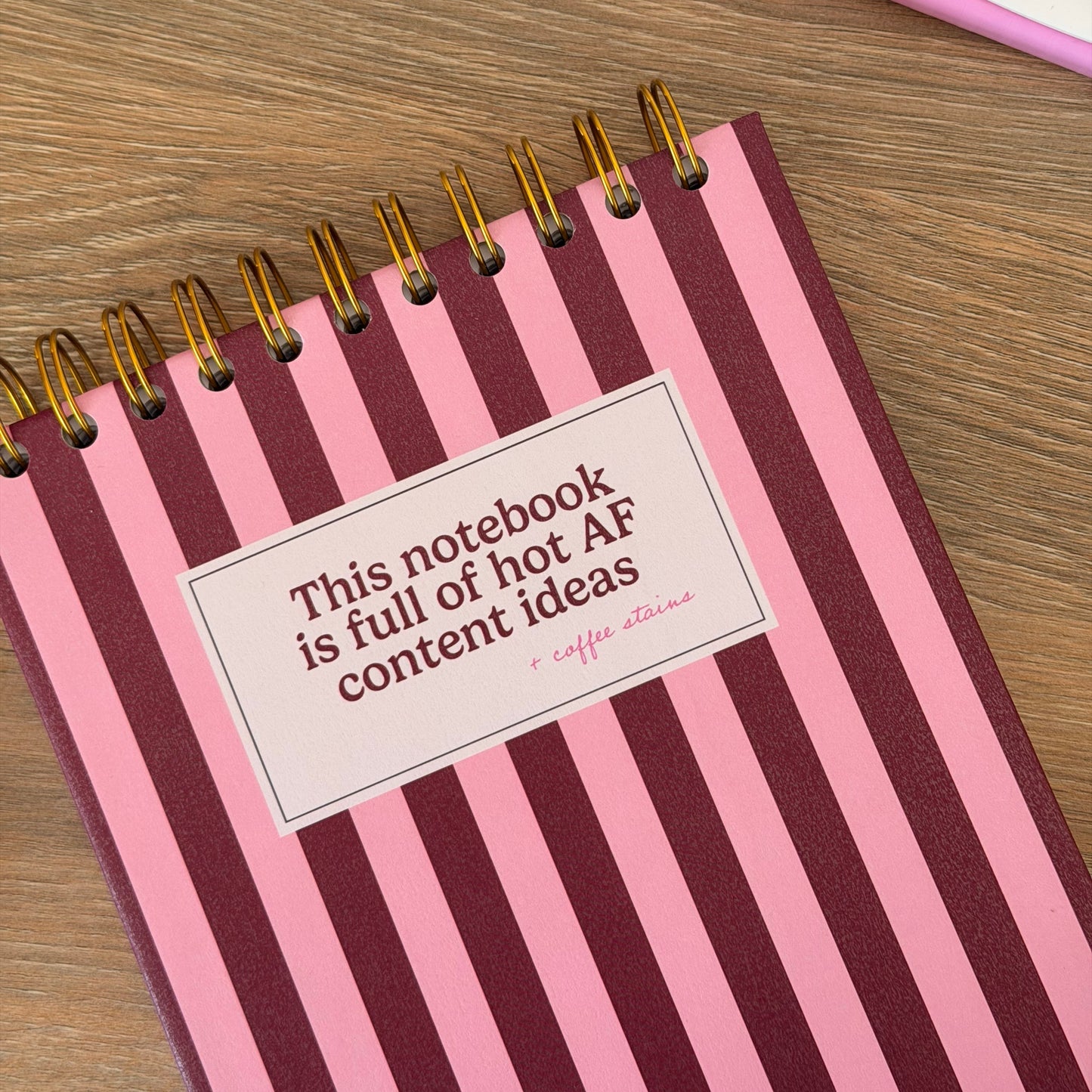 Hot AF Content A5 Lined Spiral Notebook