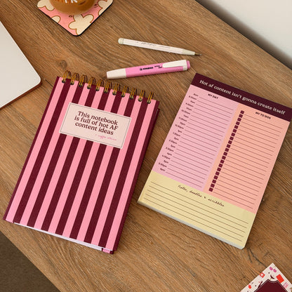 Hot AF Content A5 Lined Spiral Notebook