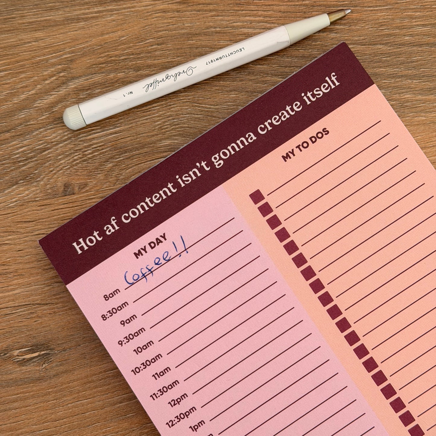 Hot AF Content A5 To Do Notepad