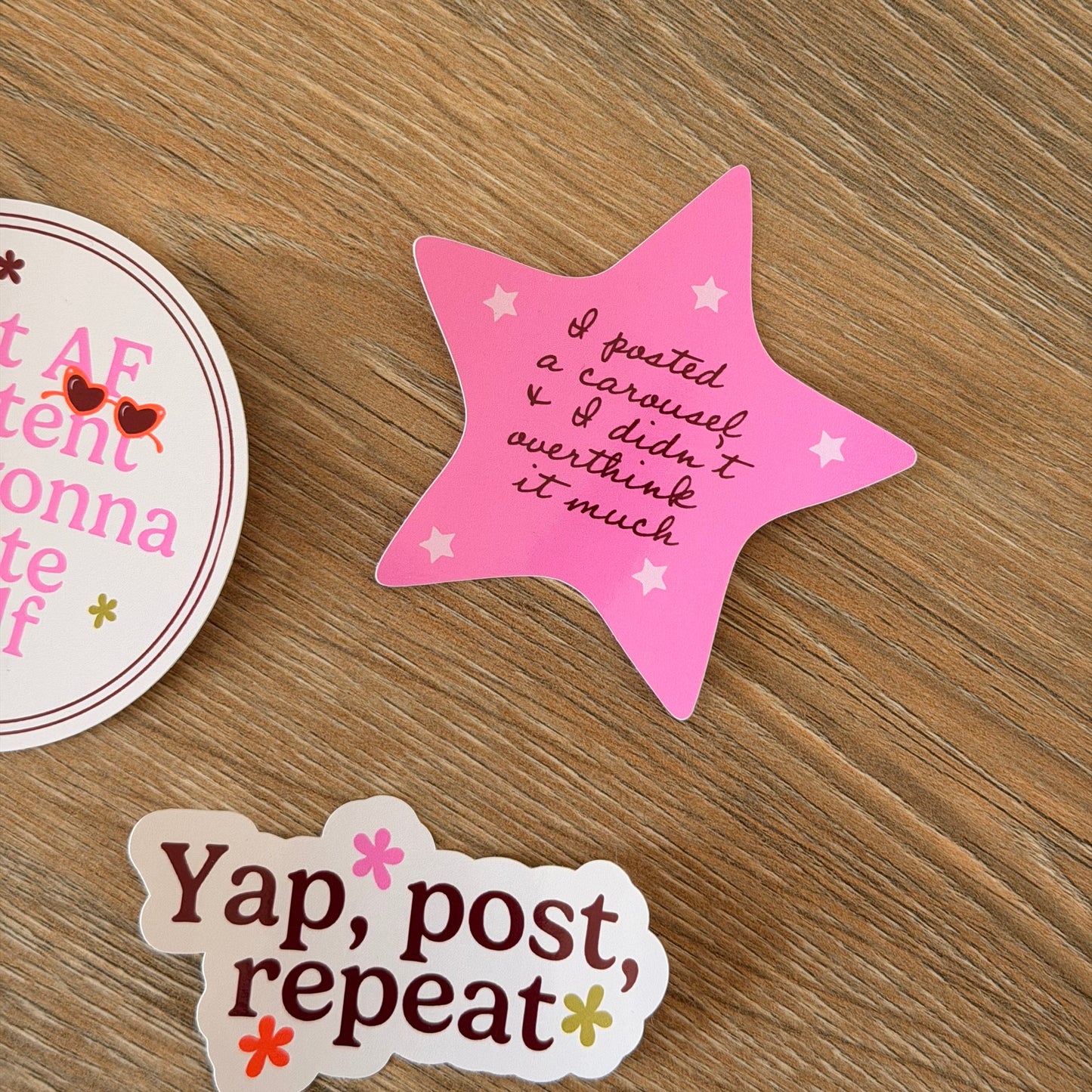 Posted A Carousel Star Sticker