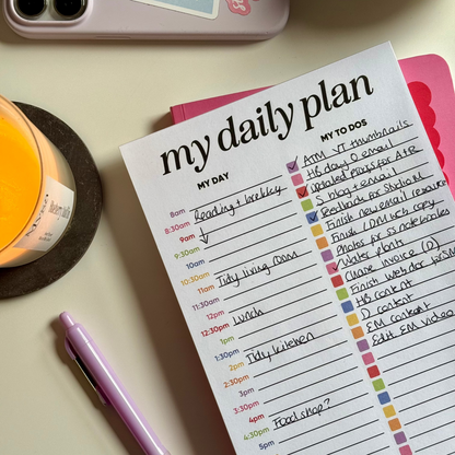 Daily Plan A5 To Do Notepad