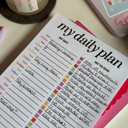 Daily Plan A5 To Do Notepad