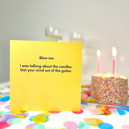 Blow Me Birthday Card