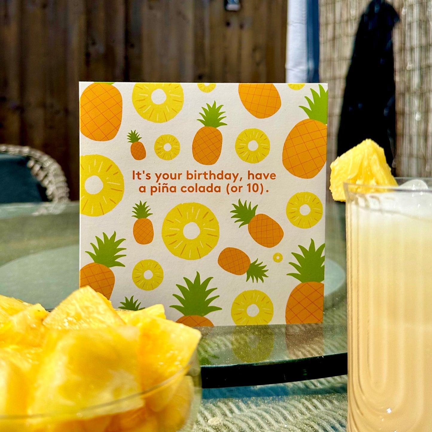 Pina Colada Birthday Card